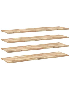 Mensole da Parete 4 pz 140x40x2 cm Legno Acacia Non Trattato