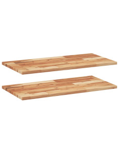 Mensole da Parete 2 pz 100x40x2 cm Legno Acacia Rifinito a Olio