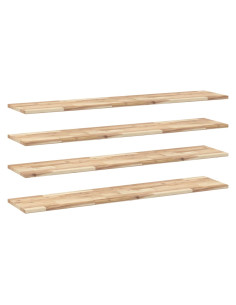 Mensole da Parete 4 pz 140x30x2 cm Legno Acacia Non Trattato