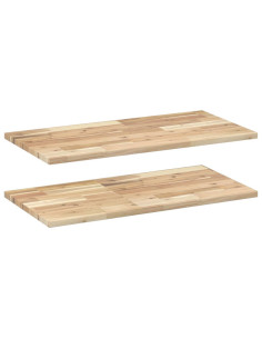 Mensole da Parete 2 pz 60x40x2 cm Legno Acacia Non Trattato