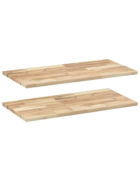 Mensole da Parete 2 pz 60x40x2 cm Legno Acacia Non Trattato