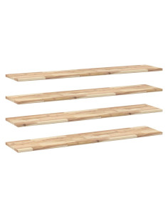 Mensole da Parete 4 pz 160x30x2 cm Legno Acacia Non Trattato