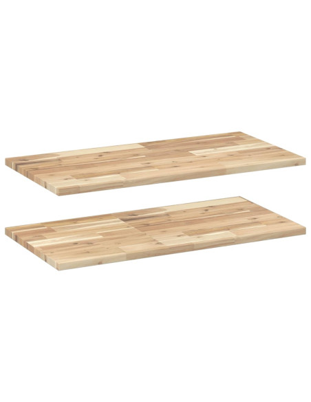 Mensole da Parete 2 pz 100x40x2 cm Legno Acacia Non Trattato