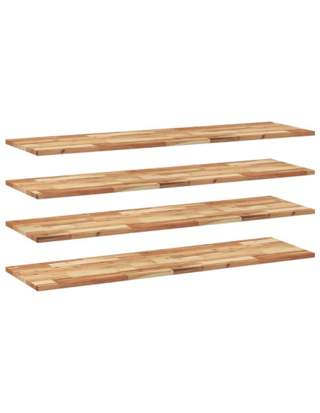 Mensole da Parete 4 pz 120x40x2 cm Legno Acacia Rifinito a Olio