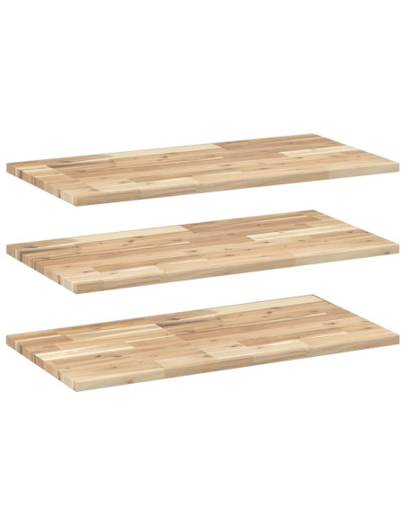 Mensole da Parete 3 pz 60x40x2 cm Legno Acacia Non Trattato