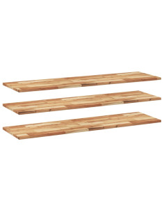Mensole da Parete 3 pz 120x40x2 cm Legno Acacia Rifinito a Olio