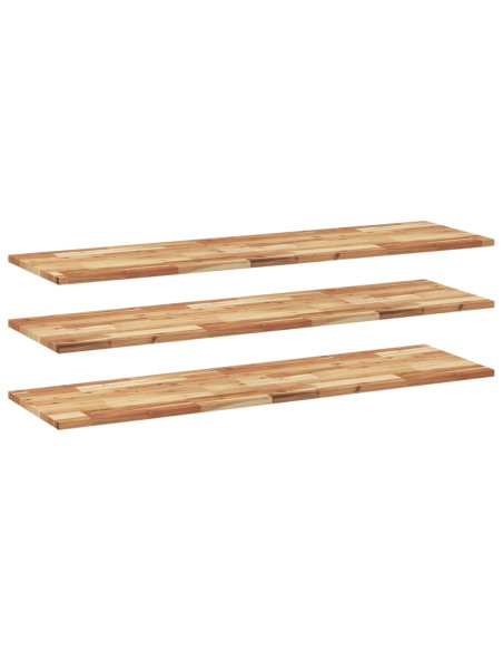 Mensole da Parete 3 pz 120x40x2 cm Legno Acacia Rifinito a Olio