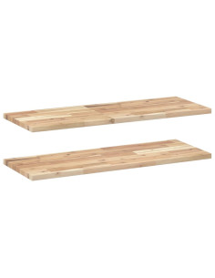 Mensole da Parete 2 pz 100x30x2 cm Legno Acacia Non Trattato