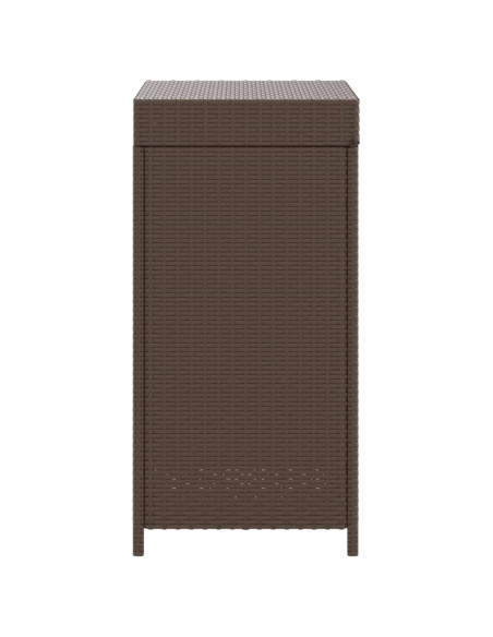 Pattumiera Marrone 40x40x80 cm in Polyrattan