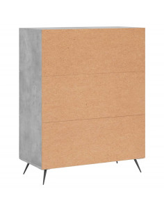 Credenza Grigio Cemento 69,5x34x90 cm in Legno Multistrato 2