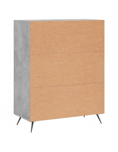 Credenza Grigio Cemento 69,5x34x90 cm in Legno Multistrato
