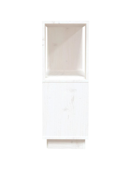Libreria/Divisorio Bianco 80x25x70 cm in Legno Massello di Pino
