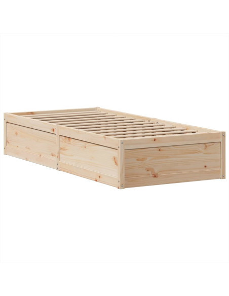 Giroletto senza Materasso 100x200 cm in Legno Massello di Pino
