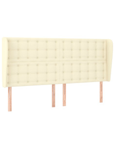 Testiera ad Orecchio Crema 163x23x118/128 cm in Similpelle 2