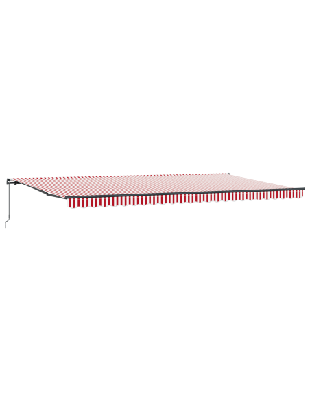 Tenda Retrattile Manuale a Strisce Rosse e Bianche 600 x 350 cm
