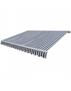 Tenda da Sole Pieghevole Motorizzata 600 cm Blu/Bianca 2