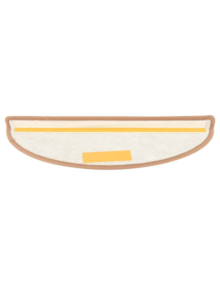 Tappetini per Scale 15 pz Marrone Chiaro 56x17x3 cm