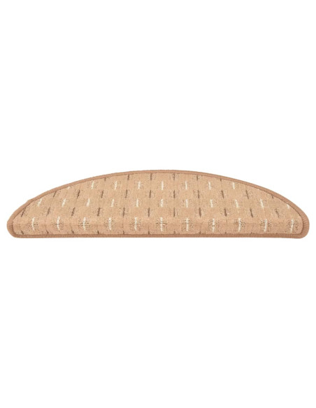 Tappetini per Scale 15 pz Marrone Chiaro 56x17x3 cm