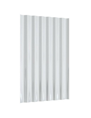 Pannelli Tetto 12pz Acciaio Verniciato a Polvere Grigio 60x36cm