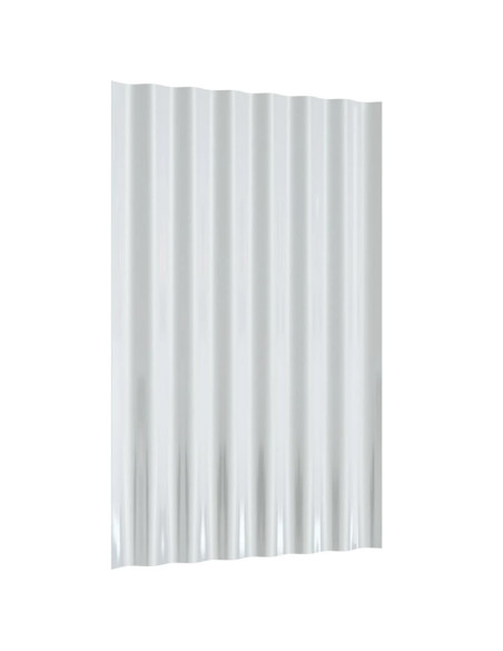 Pannelli Tetto 12pz Acciaio Verniciato a Polvere Grigio 60x36cm