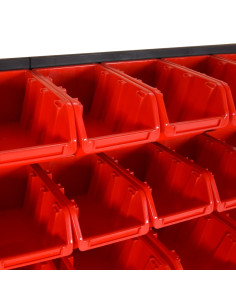 Set da Officina 26 pz Rosso e Nero 77x39 cm in Polipropilene