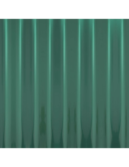 Pannelli Tetto 12pz Acciaio Verniciato a Polvere Verde 80x36 cm