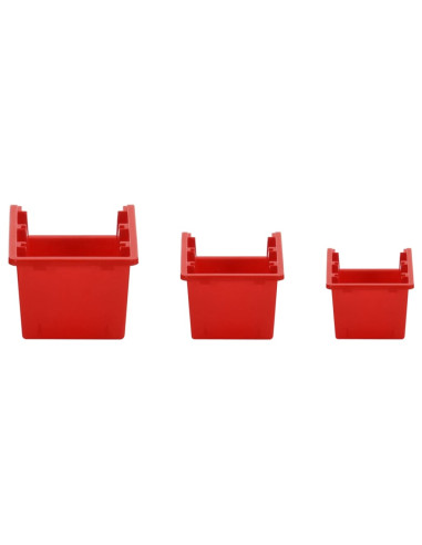 Set da Officina 26 pz Rosso e Nero 77x39 cm in Polipropilene