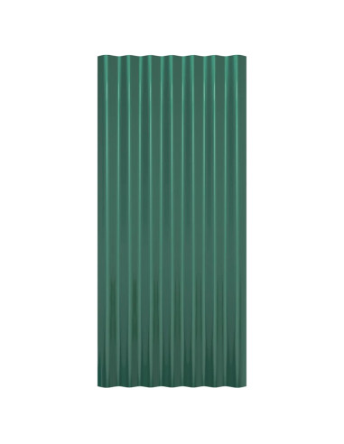 Pannelli Tetto 12pz Acciaio Verniciato a Polvere Verde 80x36 cm