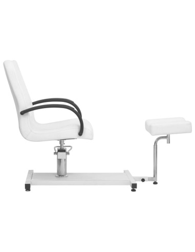 Poltrona Massaggio e Poggiapiedi Bianca 127x60x98 cm Similpelle