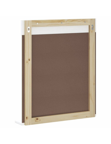 Specchio Bagno e Ripiano BERG Bianco 60x12x70 cm Legno Massello