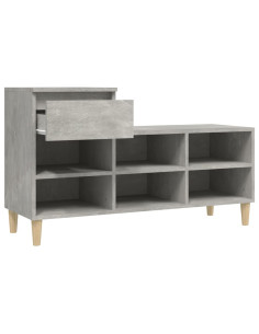 Scarpiera Grigio Cemento 102x36x60 cm in Legno Multistrato