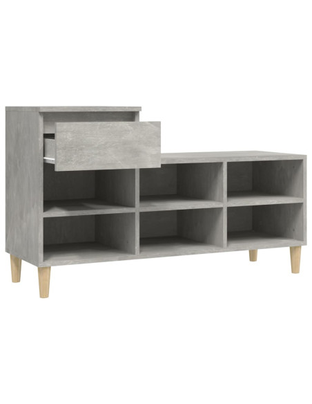 Scarpiera Grigio Cemento 102x36x60 cm in Legno Multistrato