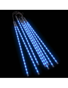 Luci Meteoriche 8 pz 50cm Blu 288 LED Interni Esterni