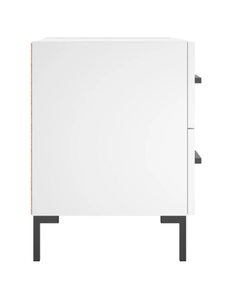 Comodino Bianco 40x35x47,5 cm in Legno Multistrato
