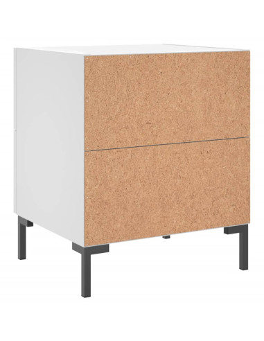 Comodino Bianco 40x35x47,5 cm in Legno Multistrato