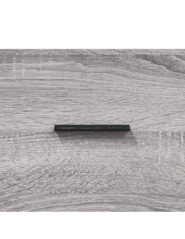 Comodino Grigio Sonoma 40x40x66 cm in Legno Multistrato