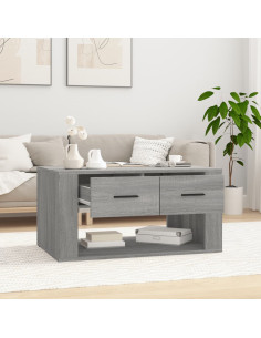 Tavolino da Salotto Grigio Sonoma 80x50x40 cm Legno Multistrato 2