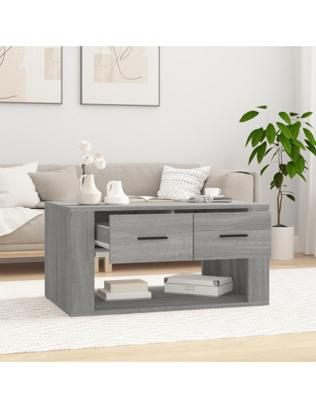 Tavolino da Salotto Grigio Sonoma 80x50x40 cm Legno Multistrato