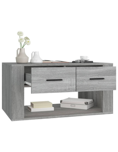 Tavolino da Salotto Grigio Sonoma 80x50x40 cm Legno Multistrato
