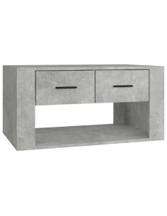 Tavolino da Salotto Grigio Cemento 80x50x40cm Legno Multistrato