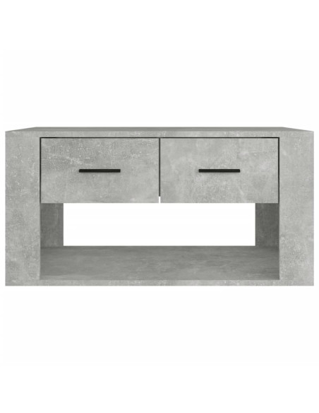 Tavolino da Salotto Grigio Cemento 80x50x40cm Legno Multistrato