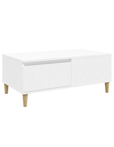 Tavolino da Salotto Bianco 90x50x36,5 cm in Legno Multistrato