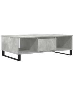 Tavolino Salotto Grigio Cemento 104x60x35 cm Legno Multistrato