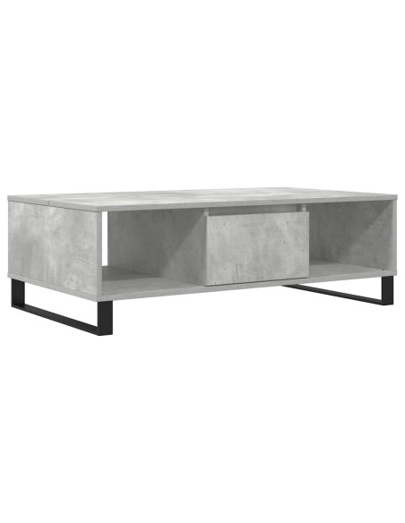 Tavolino Salotto Grigio Cemento 104x60x35 cm Legno Multistrato