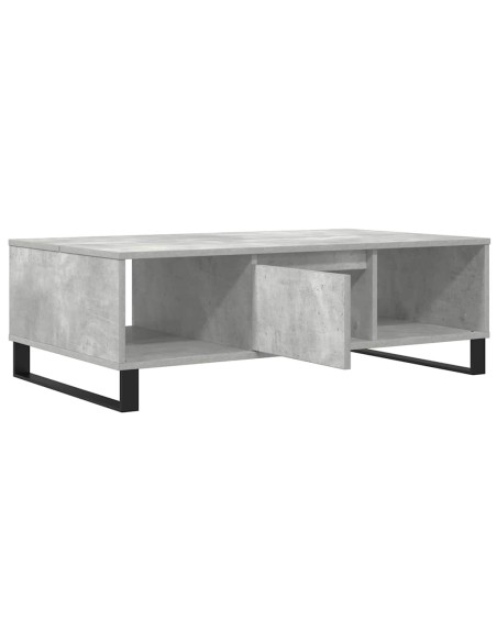 Tavolino Salotto Grigio Cemento 104x60x35 cm Legno Multistrato
