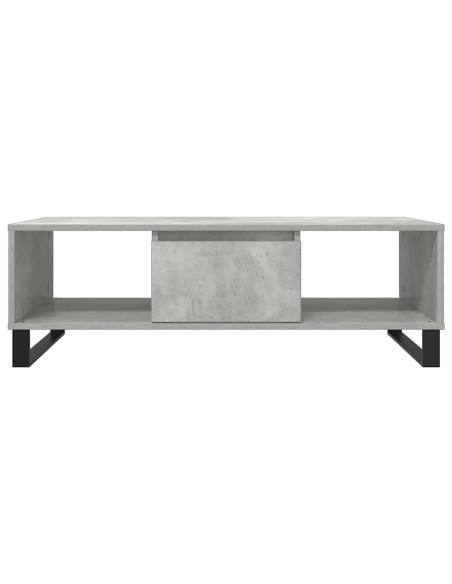 Tavolino Salotto Grigio Cemento 104x60x35 cm Legno Multistrato