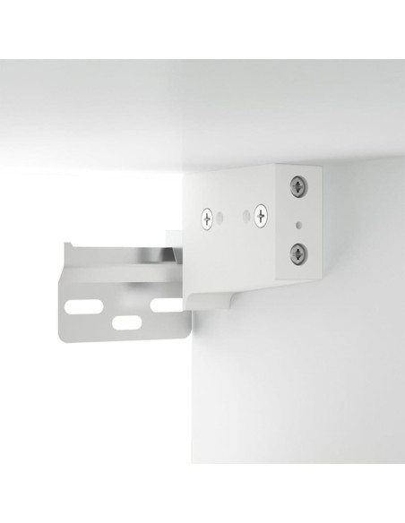 Set di Mobili Porta TV 2 pz Bianco in Legno Multistrato