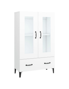 Credenza Bianca 70x31x115 cm in Legno Ingegnerizzato