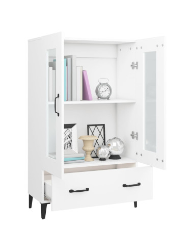 Credenza Bianca 70x31x115 cm in Legno Ingegnerizzato