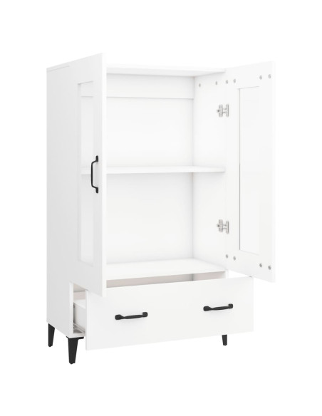 Credenza Bianca 70x31x115 cm in Legno Ingegnerizzato